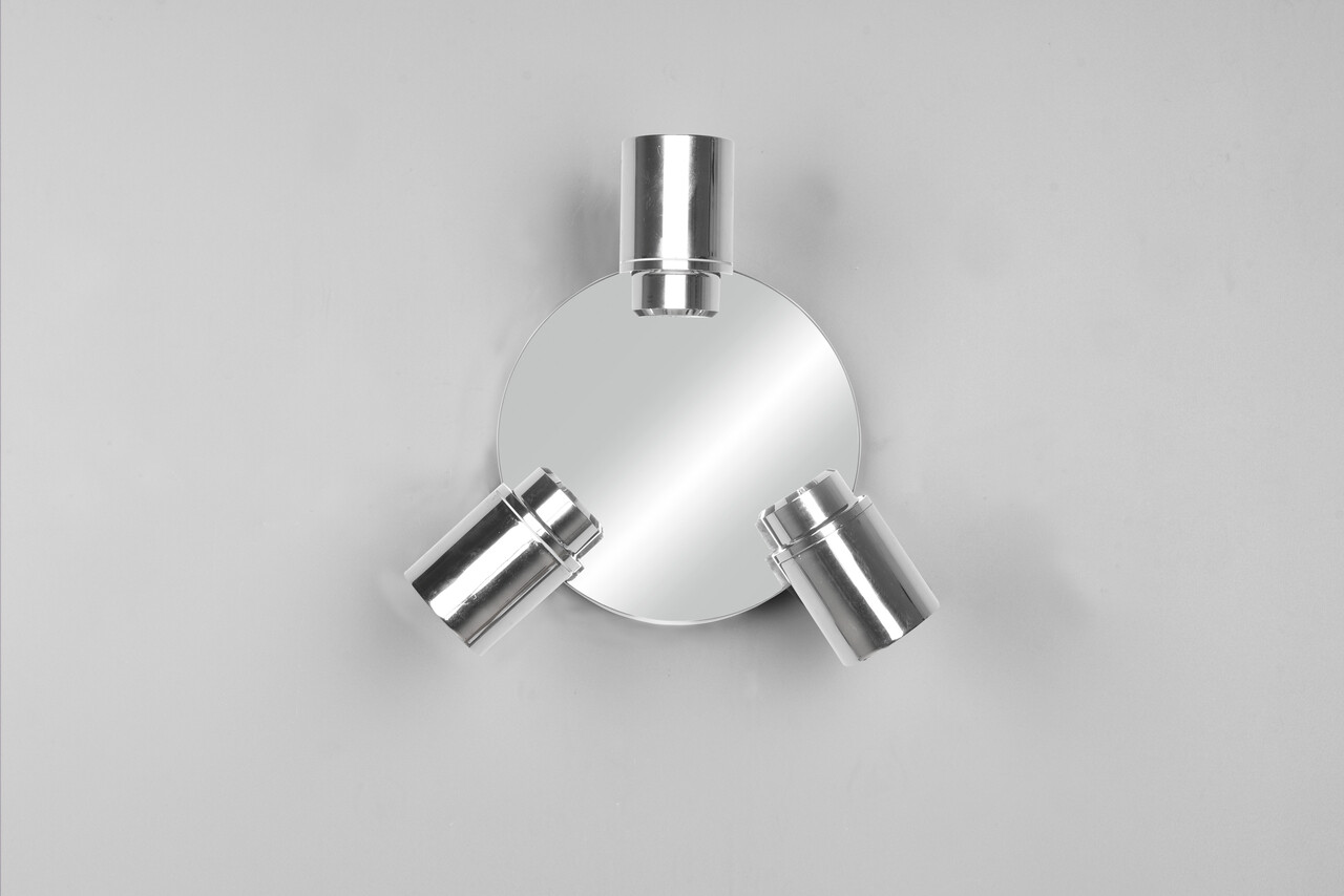 Plafoniera Angelo, TRIO, 20x15.5 cm, 5W, 3x GU10, metal, argintiu