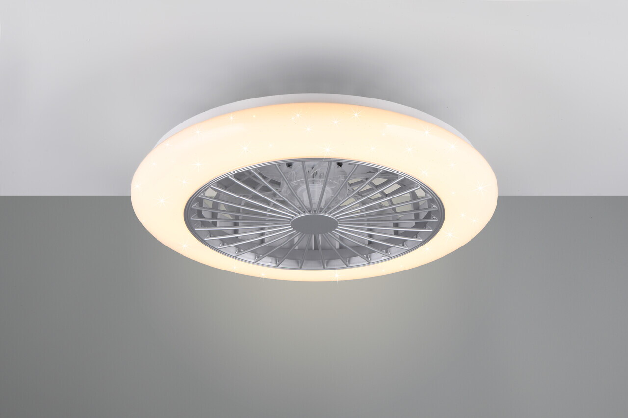 Plafoniera cu ventilator Stralsund, RL, 49x15 cm, 30W, 1x SMD, plastic, alb/titaniu - view 2