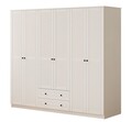 Dulap pentru haine, Rabi, Rb-064, 210x184x52 cm, Alb mat