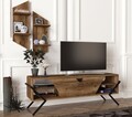 Mobilier pentru living Prego, Tera Home, 3 piese, 140x34.8x49.2 cm, maro