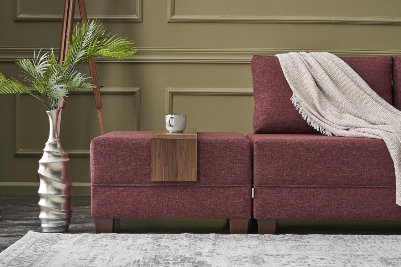 Coltar, Atelier del Sofa, 613LFS1162, Rosu claret — imaginea 4