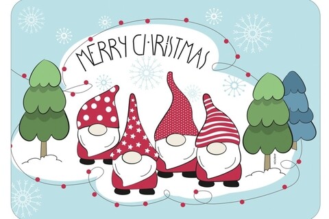 Suport pentru farfurie merry christmas gnome, ambition, 39x29 cm