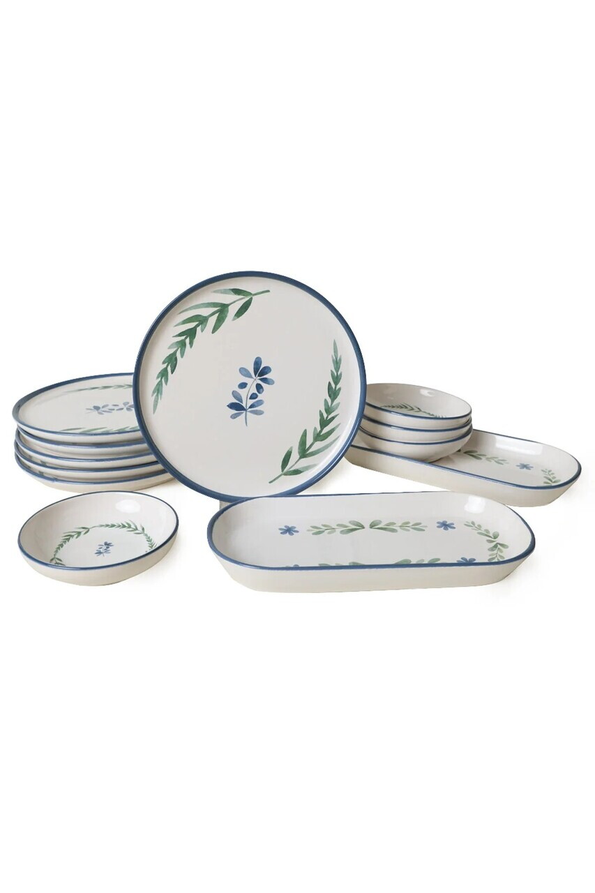 Set de mic dejun, Hermia, 275KRM2562, GRESIE, Antibacterian, Albastru / Verde / Alb — imaginea 8
