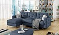Coltar extensibil reversibil 3 locuri ELTAP, AsgL-11, Asgard, 248x162x93 cm, lemn/poliester, albastru