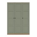Dulap pentru haine, Hanah Home, Loren 1600-231, 135.8x188.6x53.8 cm, Nuc / Verde