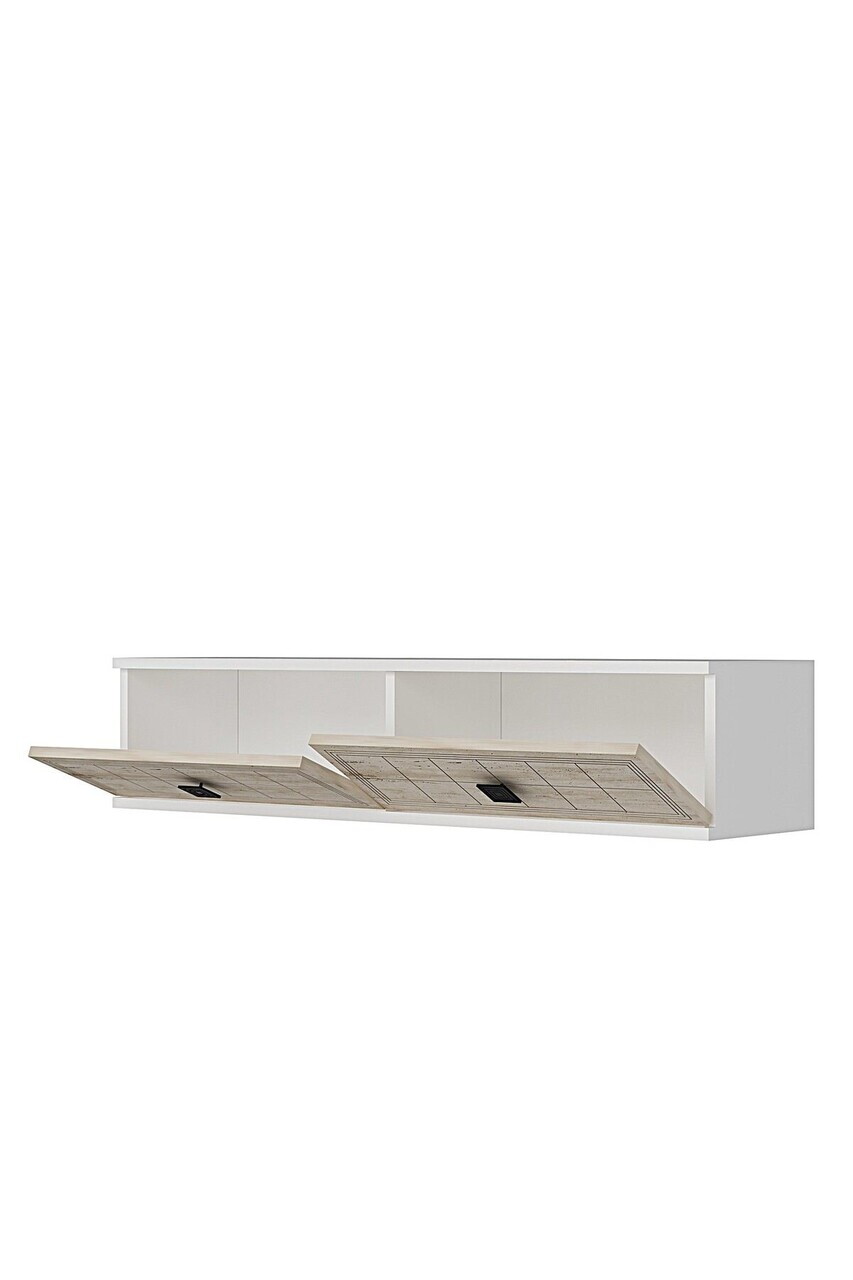 Dulap, Hanah Home, Yuka 120, 120x25.5x29.6 cm, Alb / Travertin — imaginea 6