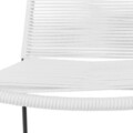 Scaun pentru gradina Antea Dark Legs, 53 x 53 x 88 cm, otel/sfoara, alb