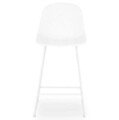 Set 4 scaune bar pentru tesara/gradina Gardenia, 44.5x47.5x95 cm, metal, alb