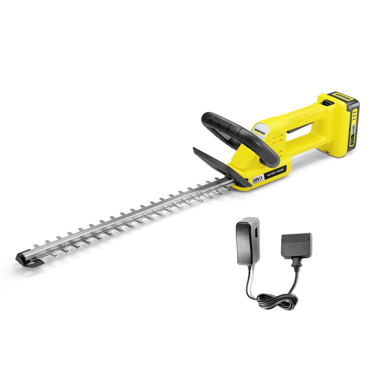 Trimmer pentru gard viu cu acumulator HGE 2-18 Battery Set, Karcher, galben