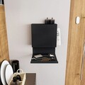 Raft de perete, Cerritos, Brano, 25x23x33 cm, Metal, Negru