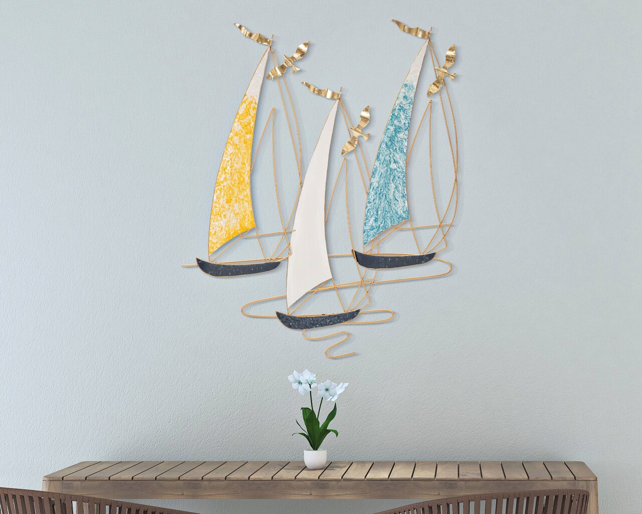 Decoratiune de perete Vela Color, Mauro Ferretti, 78.7 x 97.8 cm, fier, multicolor - view 5