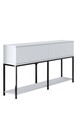 Consola, Bexley, Lord, 150x80x30 cm, PAL, Alb/Negru