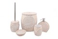 Set de baie 5 piese, Vanessa, Polirasina, Crem