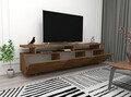 Comoda TV, Woodface, Verona, 174 x 52 x 30 cm, lemn solid de pin, maro