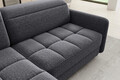 Coltar extensibil stanga 3 locuri ELTAP, LT-05AS, Barea, 208x160x100 cm, lemn/poliester, gri inchis