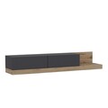 Comoda TV, Inarch, Majör, 180x30x37 cm, PAL, Antracit / Nuc