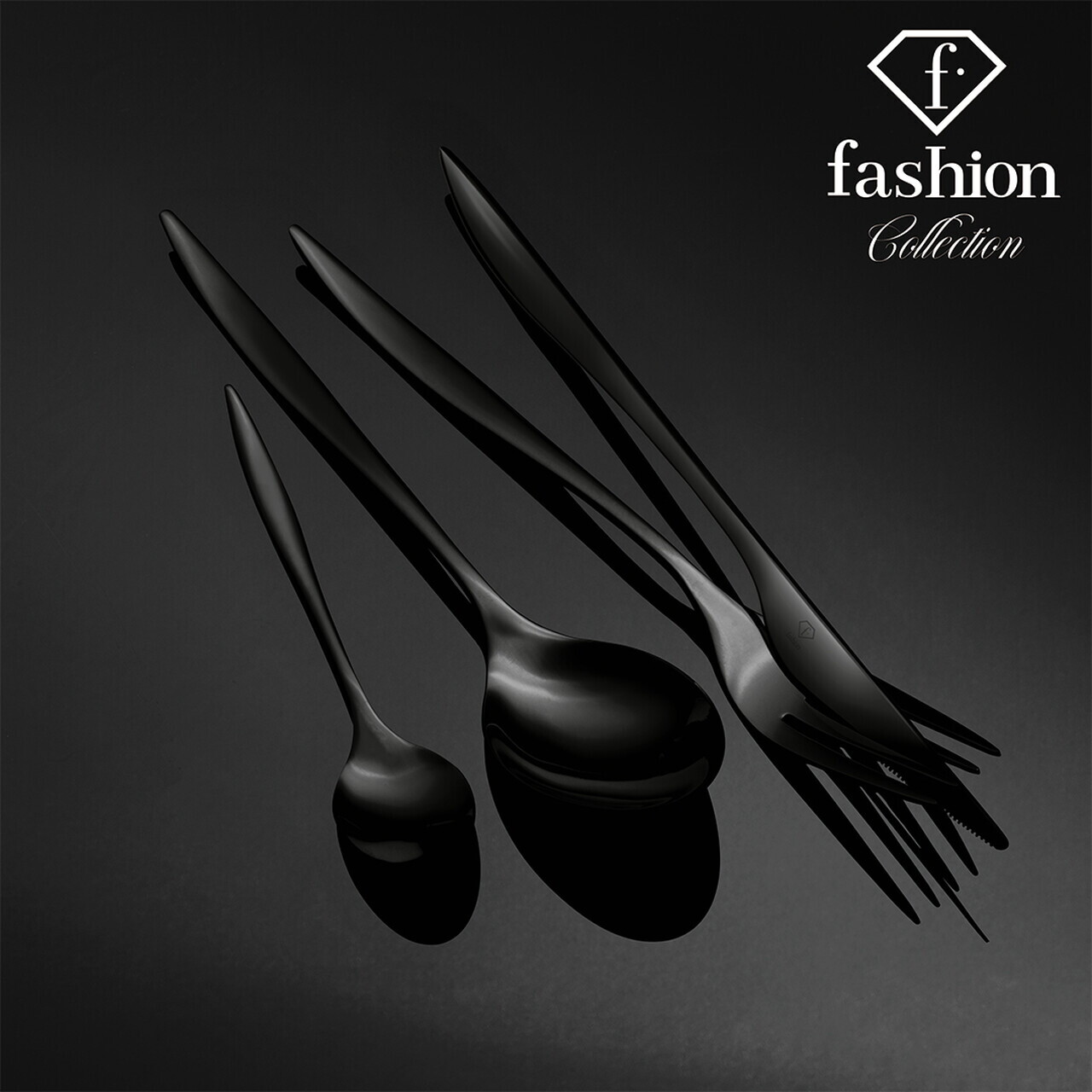 Set tacamuri pentru 6 persoane, 24 piese, Fashion TV, inox, negru - view 3