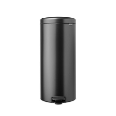 Cos de gunoi cu pedala, Brabantia, NewIcon, 30 L, 38x29.3x67.9 cm, otel, gri inchis