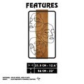 Decoratiune de perete, Éclat, Cadru: Lemn (Grosime: 2 cm), Nuc negru