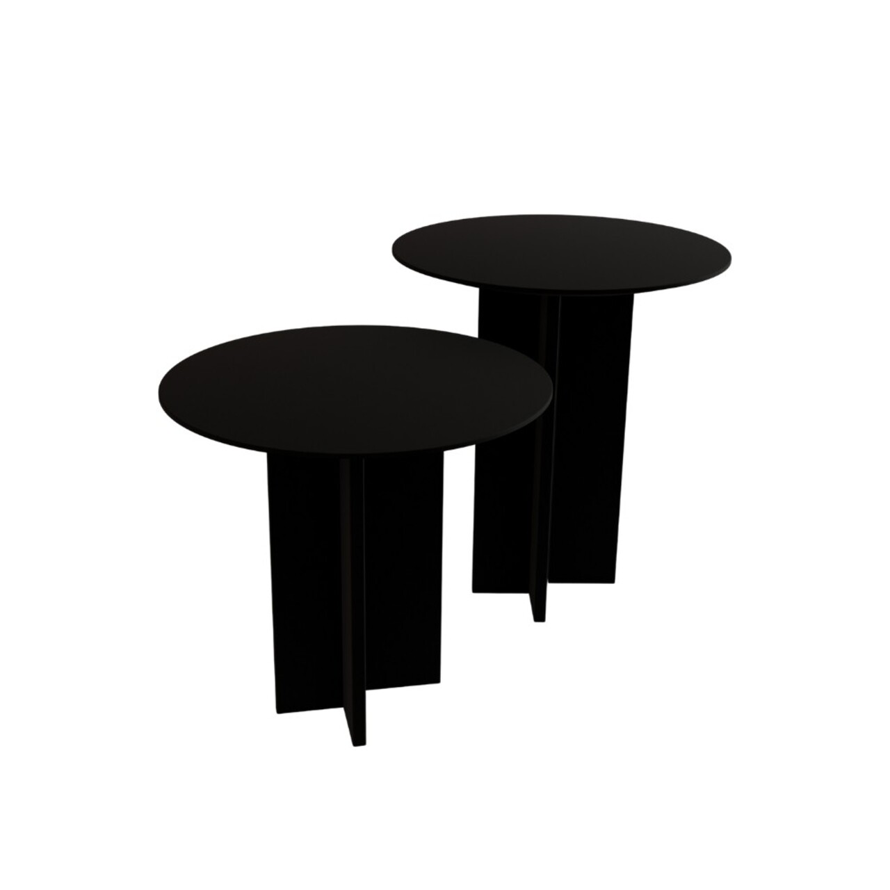 Set masuta de cafea, Rotexa, Leo (55 + 45), Negru - 1 | YEO