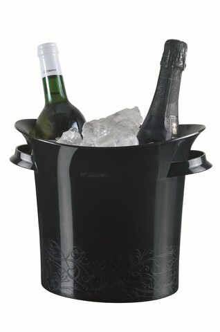 Frapiera, 18.5 x 24 x 28.5 cm, 5 L, plastic, negru