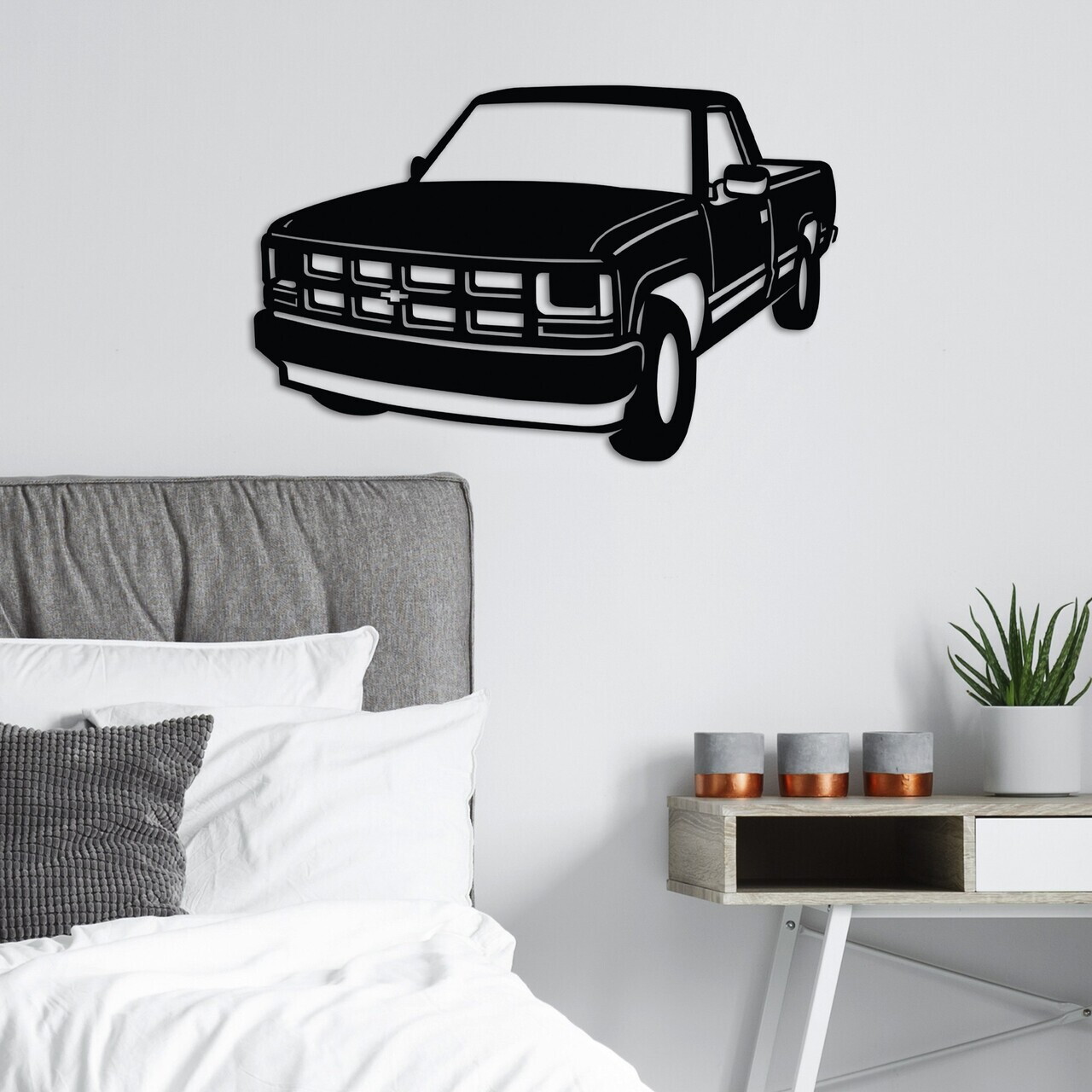 Decoratiune de perete, Chevrolet C-K (1994, Dimensiune: 60 x 39 cm , Negru — imaginea 3