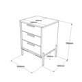 Dulapior, Locelso, VS3, 54x70x44.5 cm, Maro / Gri / Antracit