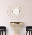 Oglinda decorativa Sunflower, Mauro Ferretti, Ø 88 cm, fier/oglinda, auriu