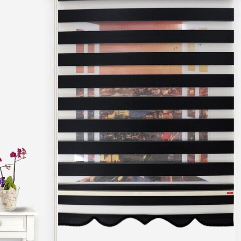 Jaluzea tip rulou, ruby, valencia - black, 190x260 cm, poliester, negru