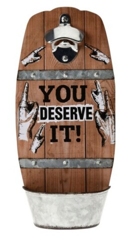 Desfacator si suport pentru depozitare capace You deserve it, 15x6.7x32 cm, MDF