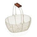 Cos pentru fructe Versa, 23.5 x 18 x 9.5 cm, otel/lemn