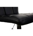 Set 2 scaune bar, Bedora Square, piele ecologica, negru