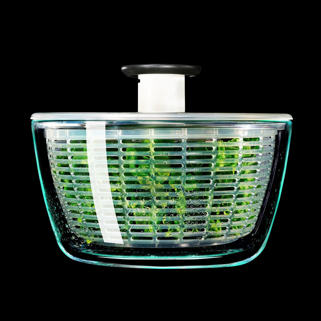 Uscator salata si verdeturi, bol de sticla, 27 cm/4,1L, "Good Grips" - OXO - imagine 12