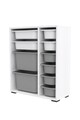 Dulap multifunctional, Estella, Zen 2D2K6U, Alb/Gri