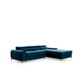 Coltar extensibil dreapta 3 locuri ELTAP, RT-40NU, Grayson, 278x205x92 cm, lemn/poliester, albastru inchis