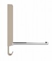Agatatoare cuier pliabil Gamma, WENKO, 1.5 x 2.5 x 18 cm, metal cromat/plastic/magnet, bej/argintiu