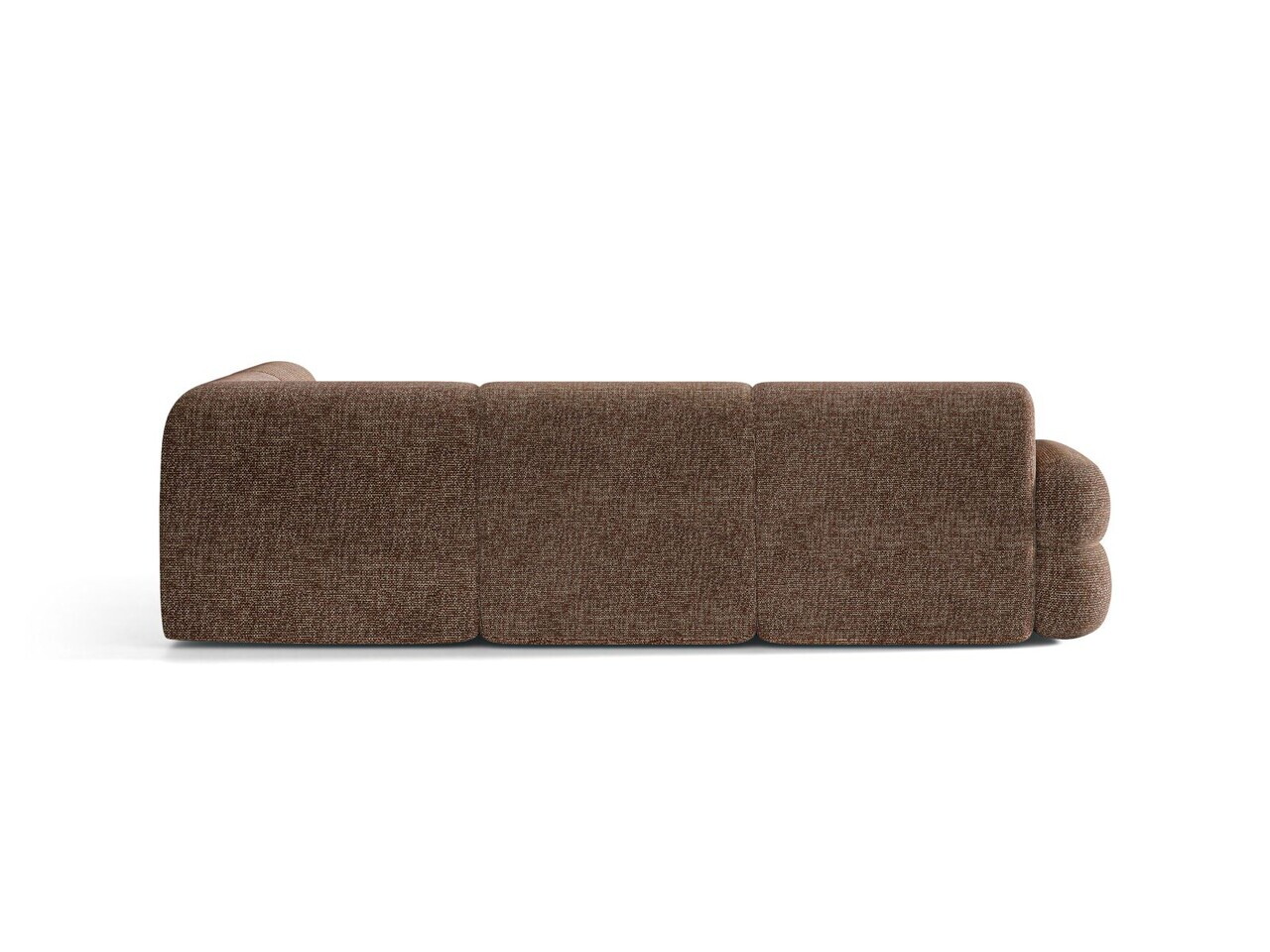 Coltar dreapta 5 locuri, Neo, Micadoni Home, 295x210x83 cm, tesatura Chenille Silencio, maro — imaginea 2