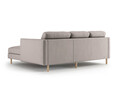Coltar dreapta 3 locuri, Eden, Micadoni, 223x150x90 cm, catifea, gri beton