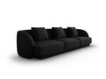 Canapea 3 locuri, Tulum, Cosmopolitan Design, 255x90x70 cm, tesatura chenille, negru