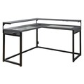 Birou cu retur, Lynne, L.138 l.138 H.91, metal/pal/pvc, gri