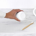 Suport periute si pasta de dinti, Brabantia, MindSet, 8.1x8.1x9.4 cm, otel, Alb