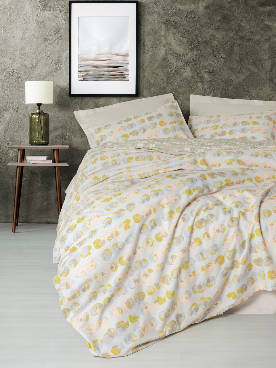 Lenjerie de pat dubla, Jocus - Beige, Cotton Box, Bumbac Ranforce