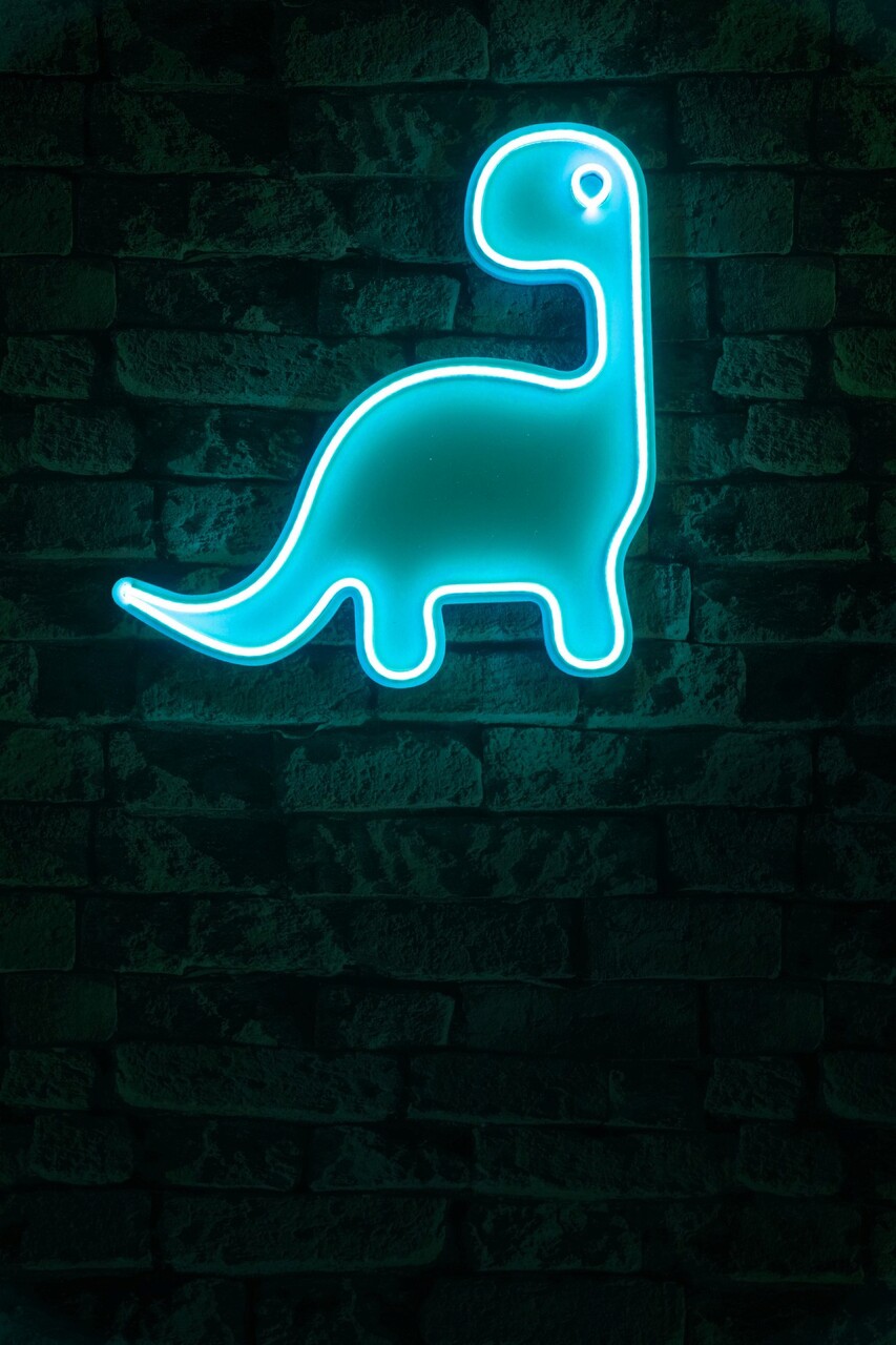 Decoratiune luminoasa LED, Dino the Dinosaur, Benzi flexibile de neon, DC 12 V, Albastru - 1 | YEO
