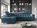 Coltar extensibil stanga 5 locuri ELTAP, LT-40AMO, Ferucce, 276x200x93 cm, lemn/poliester, albastru