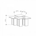 Masuta pentru living, Homitis, Grade - White, 40x40x45 cm
