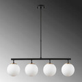 Lustra, Fulgor, 942FLG1190, Metal, Negru / Auriu / Alb