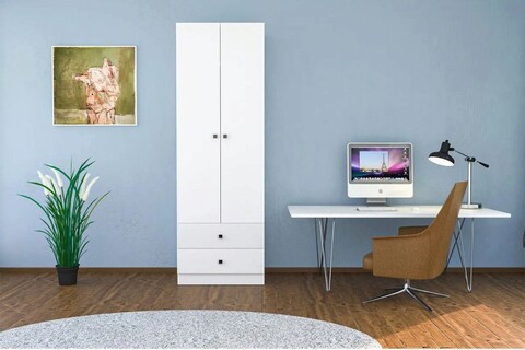 Dulap pentru haine, Glenevis, Royal 50660, 60x170x41 cm, Alb 50660 imagine 2022