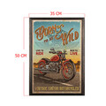 Tablou decorativ, Born To Be Wild, Lemn, Lemn, Multicolor