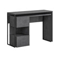 Birou pliabil Badau, Pakoworld, 110x37x77 cm, PAL/fier, gri inchis/negru