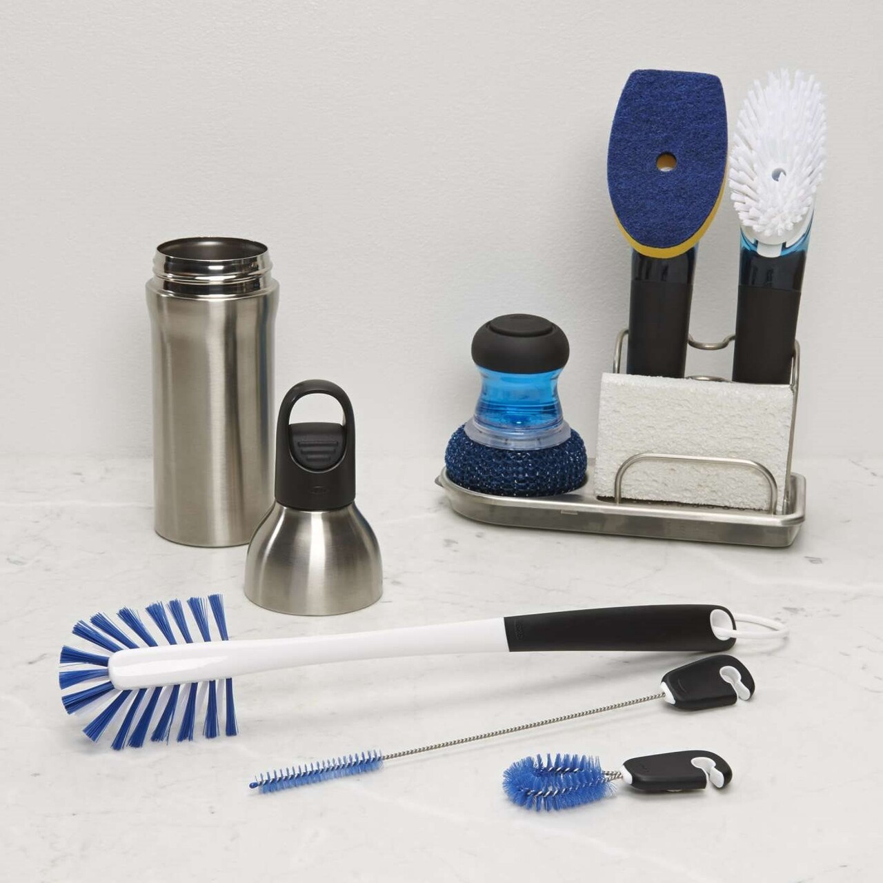 Set 3 perii curatare sticle, plastic, "Good Grips" - OXO - imagine 6